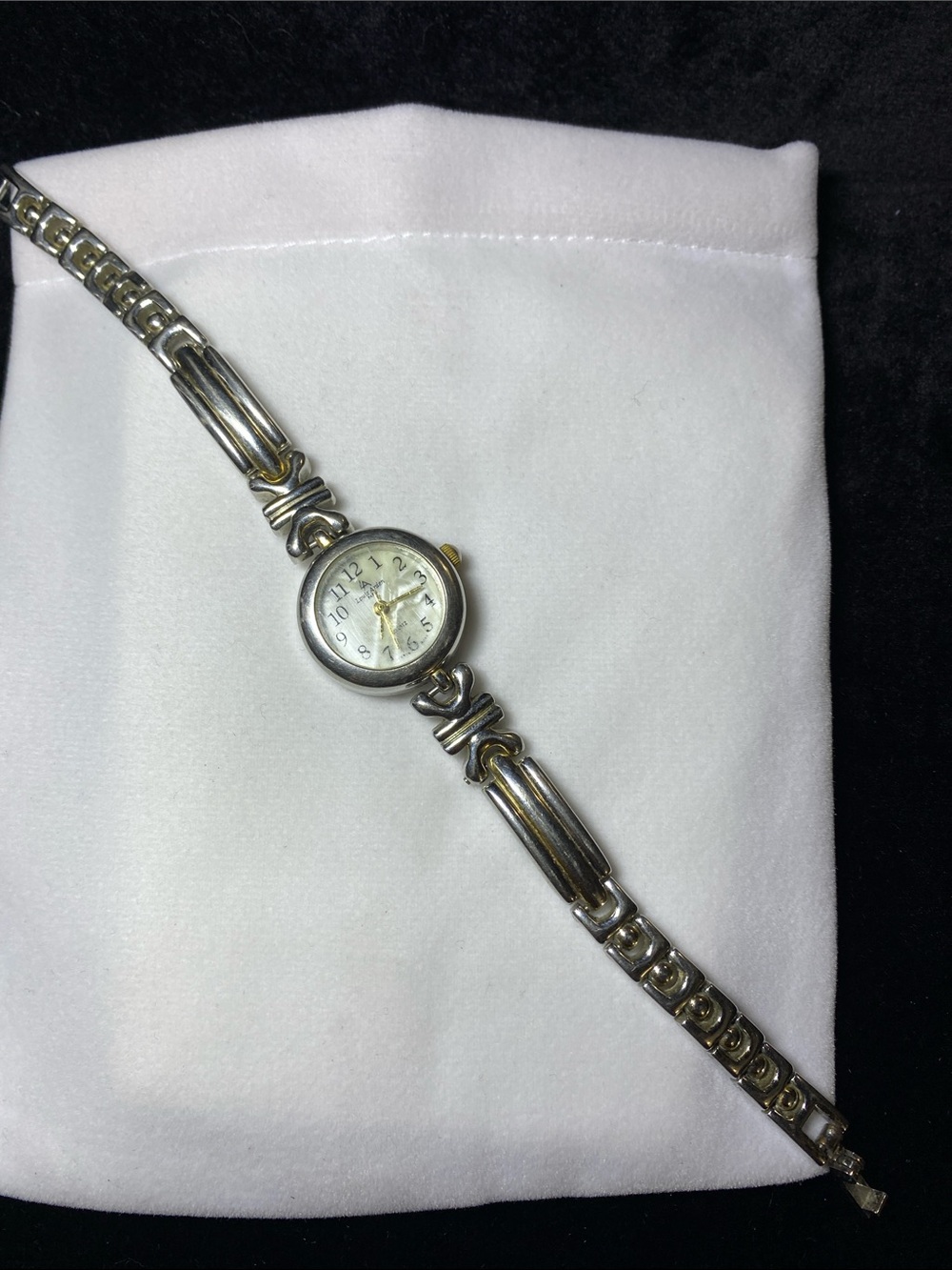 Vintage Louis Arden Paris Women Working Watch Link Bracelet Signed Stamp